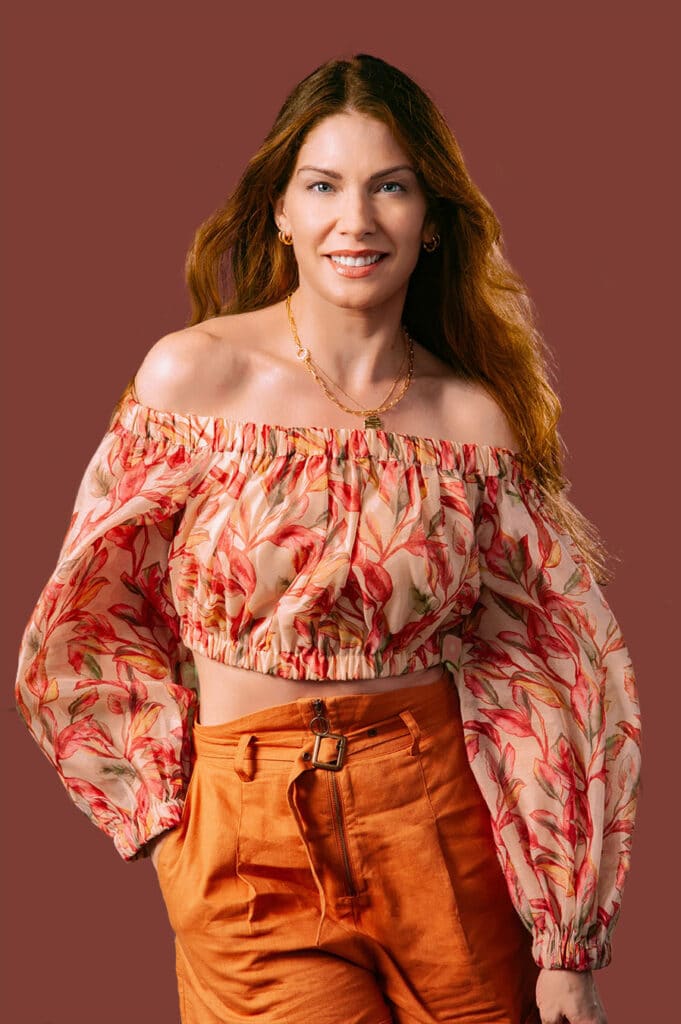 Personal Brand Headshots - Caucsian Girl in Orange